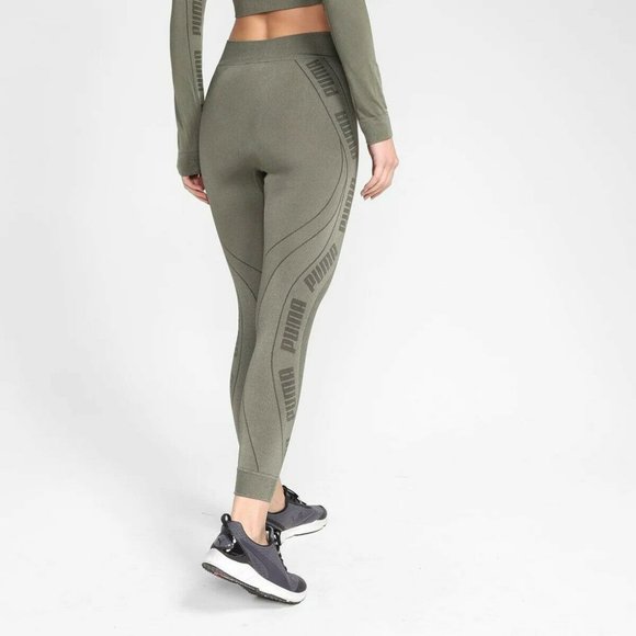NWT PUMA Evostripe Evoknit 7/8 Seamless Tights Leggings XS Grape Leaf - Picture 3 of 12
